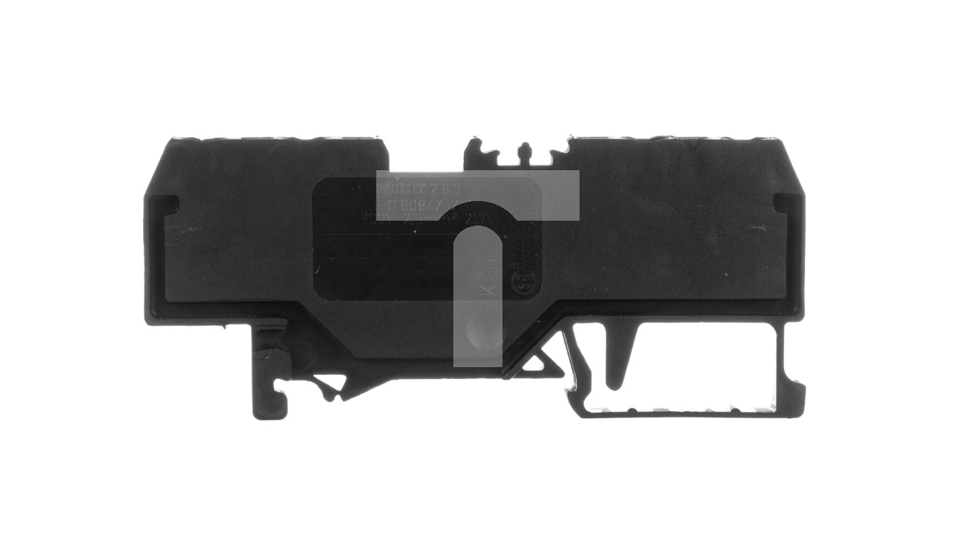 Złączka szynowa 4-przewodowa 2,5mm2 czarna 280-831
