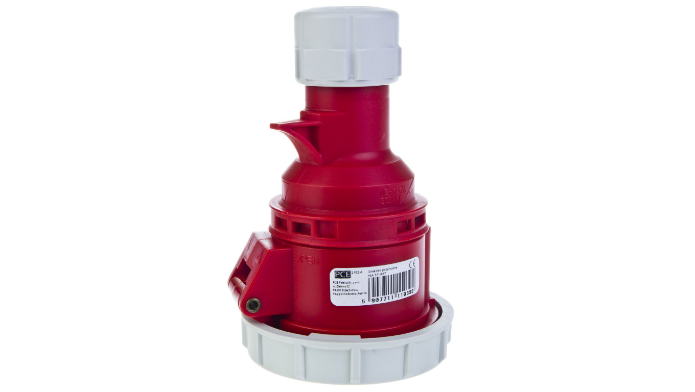 16A 5P Portable Socket 400V Red IP67 SHARK 2152-6