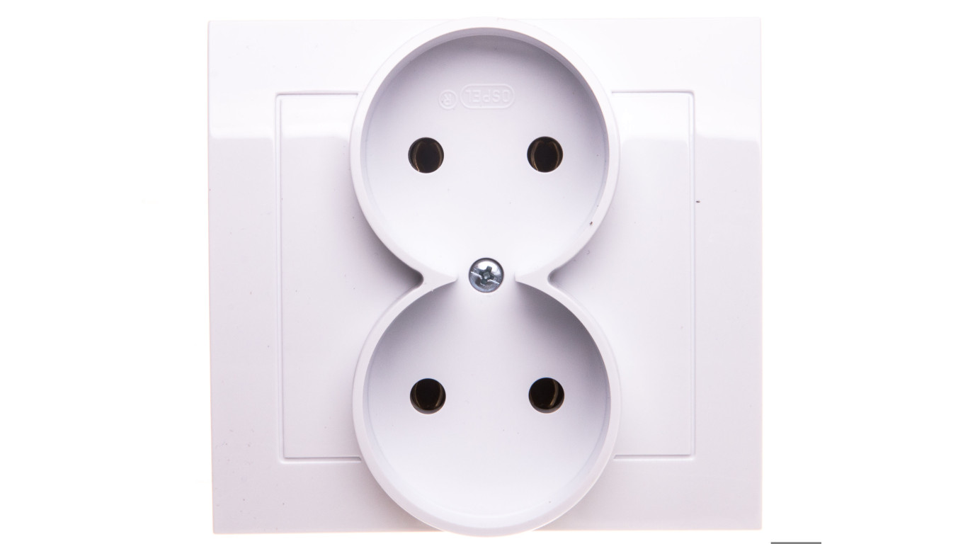 KIER Double Socket B/U White GP-2W/00