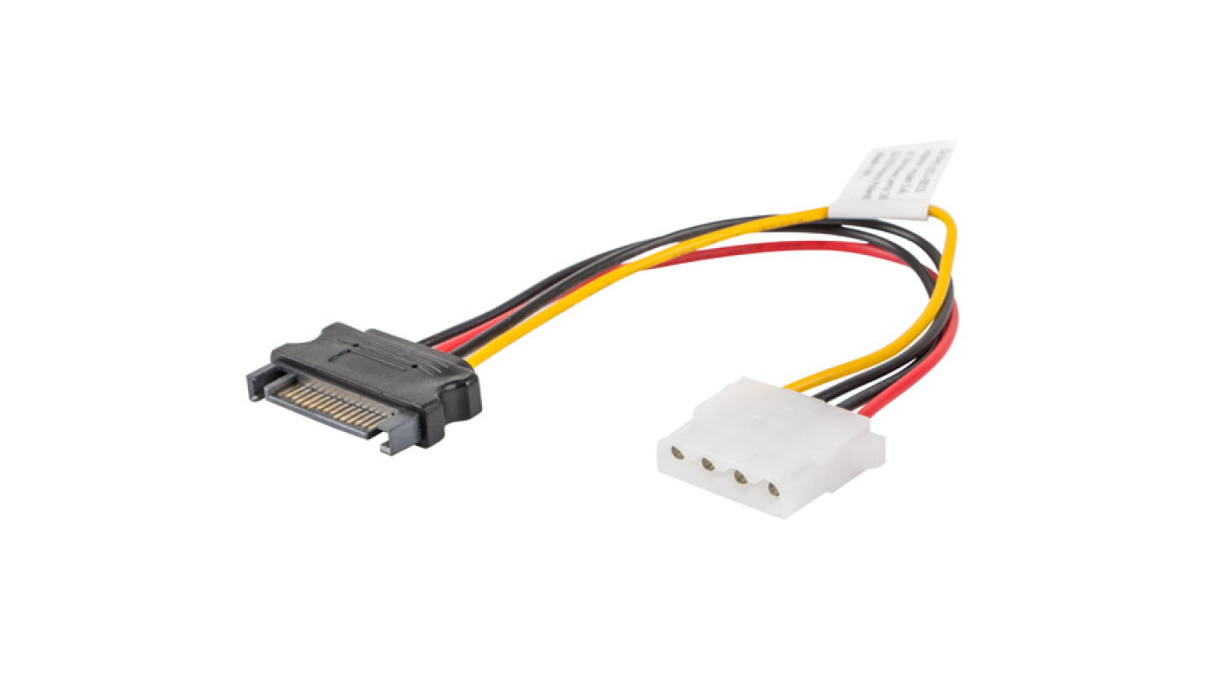 SATA Power Cable (M)-MOLEX(F) 15cm CA-SAHD-10CU-0015