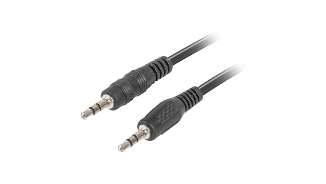 Stereo Minijack Cable (M)-Minijack (M) 2m CA-MJMJ-10CC-0020-BK