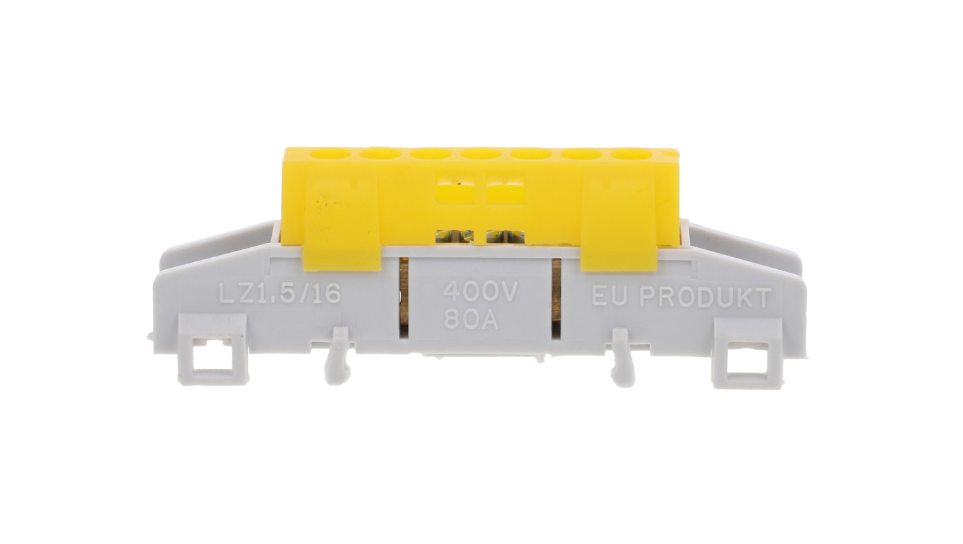Terminal Block for Rail 7 Track Yellow TH35 IP20 E.4174