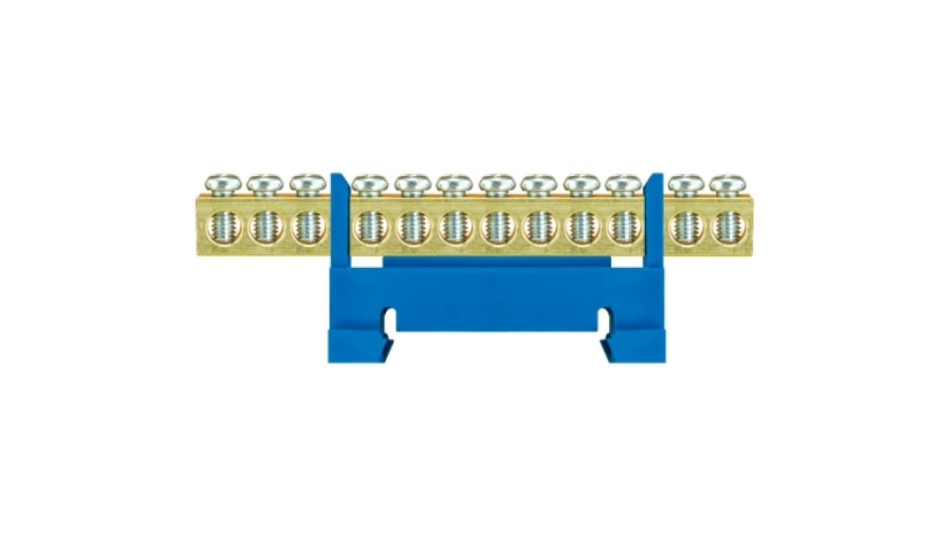 Terminal Block Rail Arm 12 Track Blue TH35 E.4024