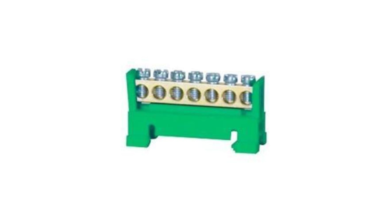 Terminal Block Rail Arm 7 Track Green TH35 E.4020