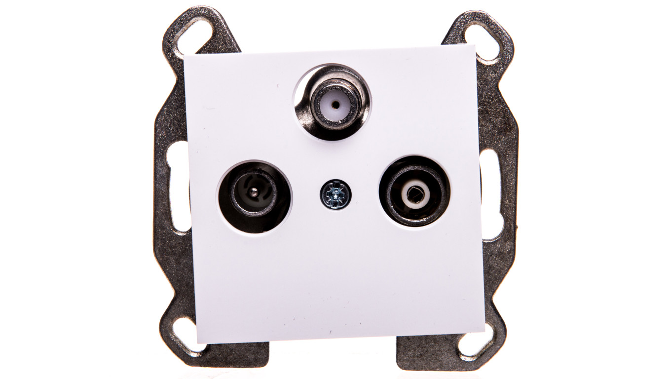 Lumina RTV-SAT Antenna Socket Passage White WL3120