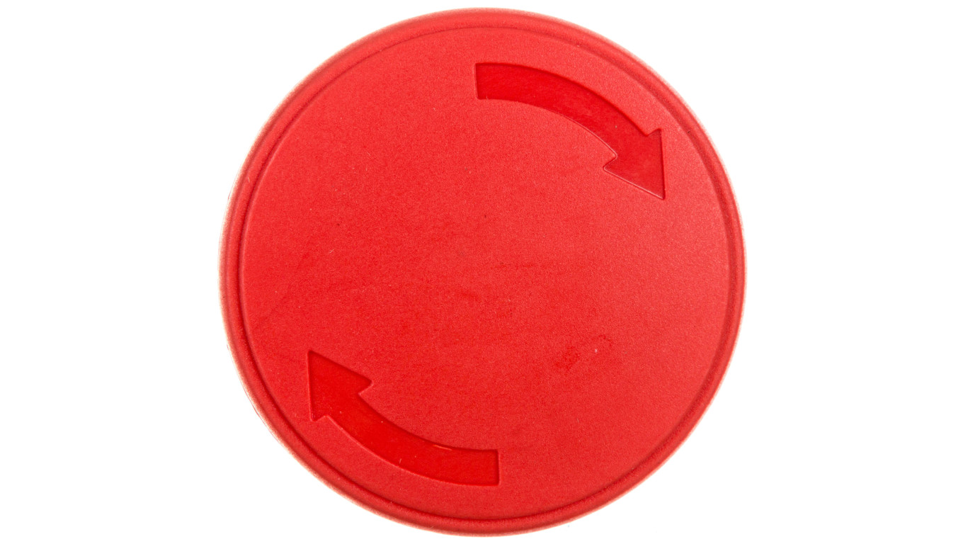 Mushroom Button Drive Red 40mm Platinum LPCB6344
