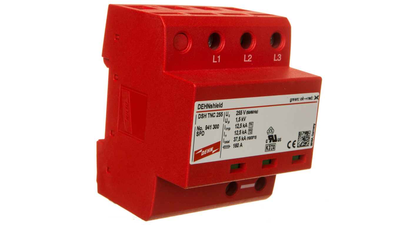 Surge limiter type T1 + T2 3P 12.5/37.5kA DEHNshield 941300