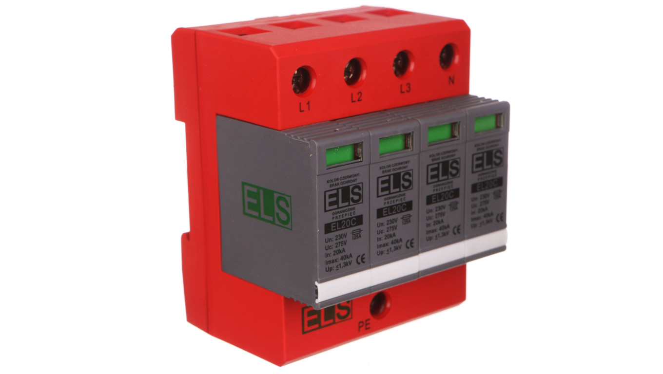 Surge Limiter Type T2 4P 275V 40kA 1.3kV EL20C EL20C 4P RS