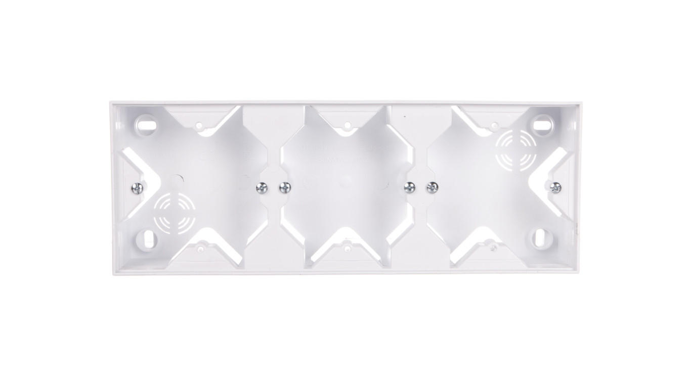 SONATA surface-mounted box triple white PNP-3R/00