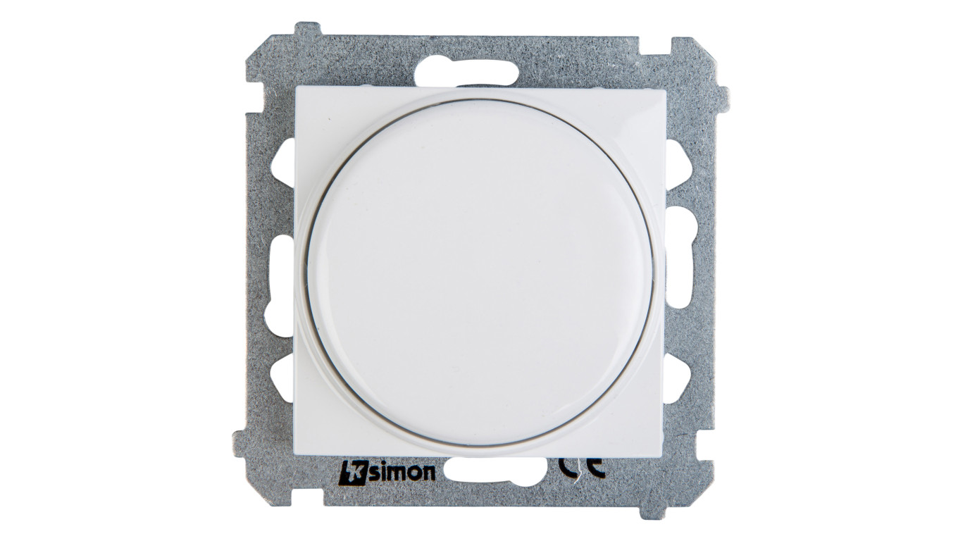Simon 54 Pressure Rotary Dimmer 20-500W White DS9T.01/11