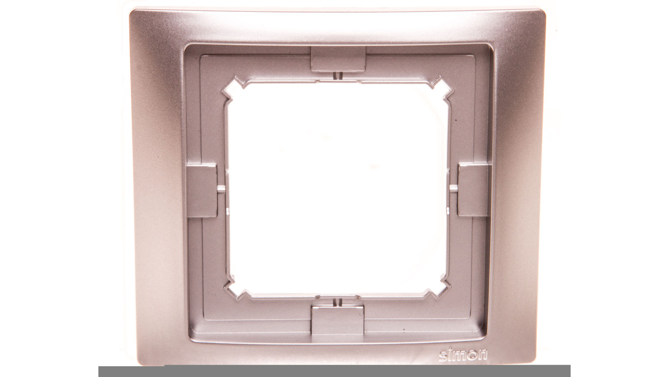 Simon Basic Neos Single Frame IP44 Silver Matte BMRC1B/43