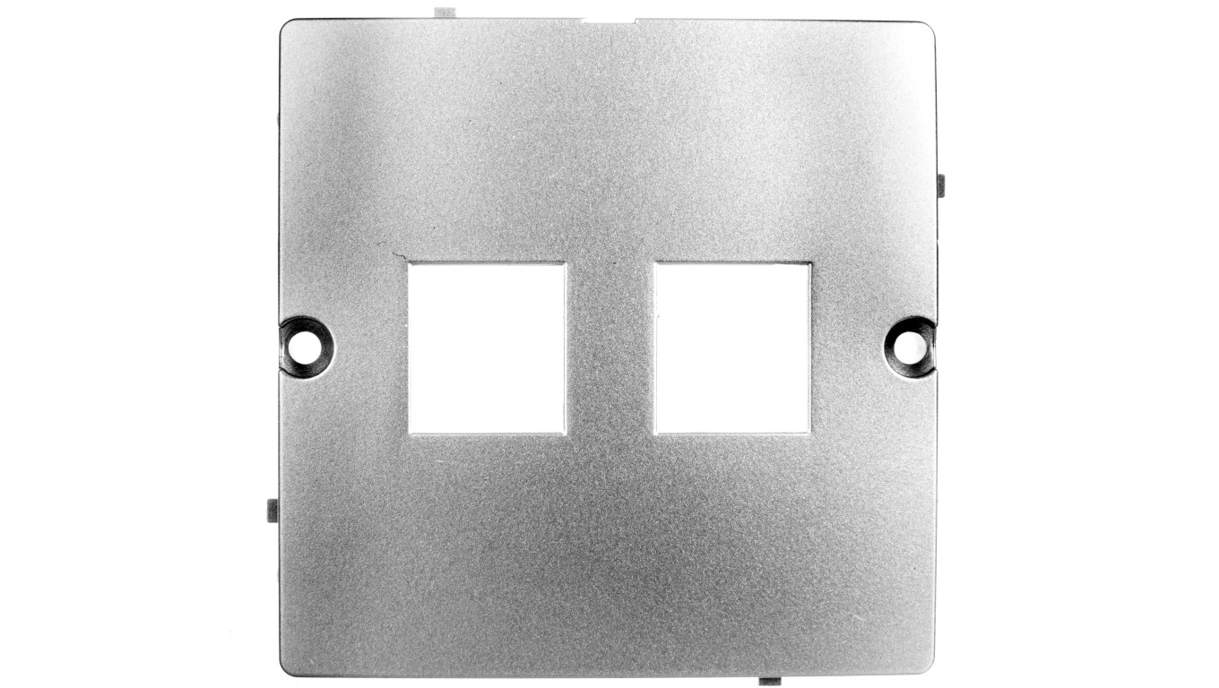 Simon Basic Cover for data communication sockets on Keystone, flat, doubl /T2UK