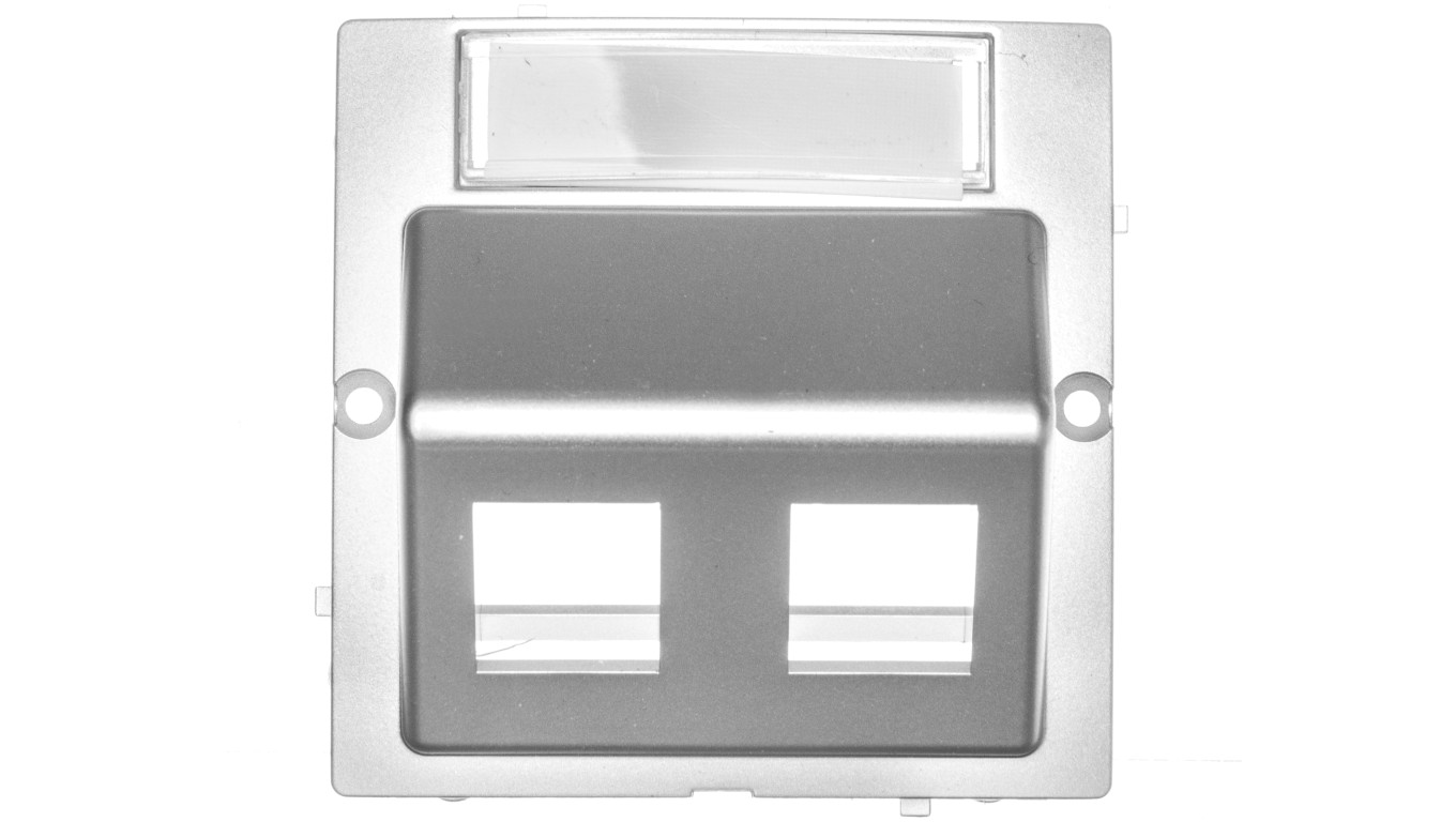Simon Basic Cover for data communication sockets on Keystone oblique silv /T2UK