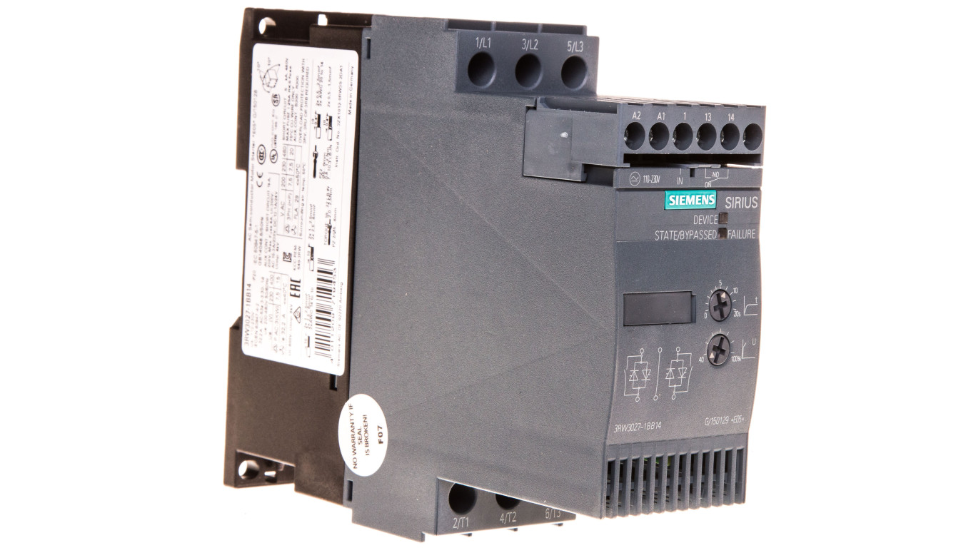 Soft Start 3 Phase 200-480VAC 32A SIRIUS 3RW 3RW3027-1BB14