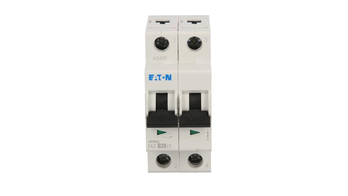 Overcurrent Switch 2P B 20A 15kA AC FAZ B20/2 278735