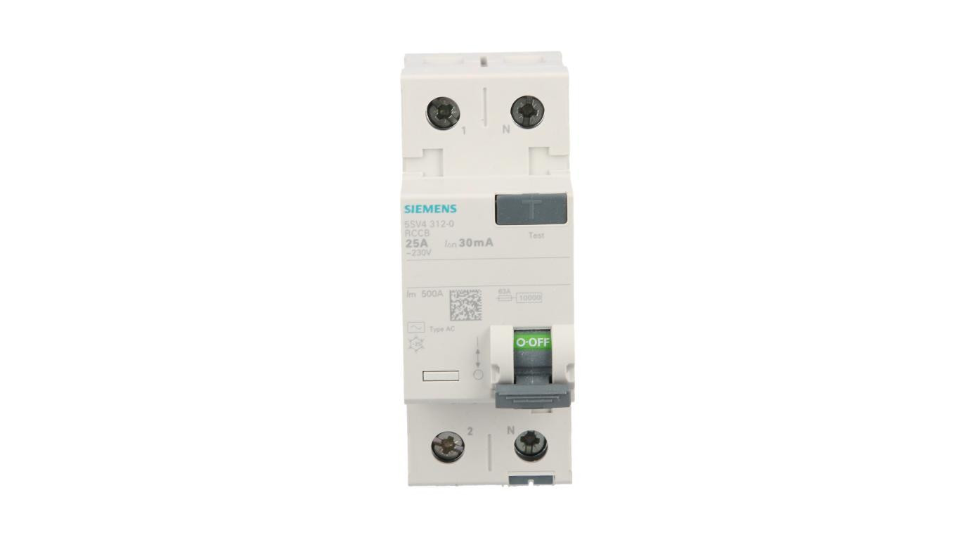 Residual Current Switch 2P 25A SENTRON 5SV3 5SV4 5SV4312-0