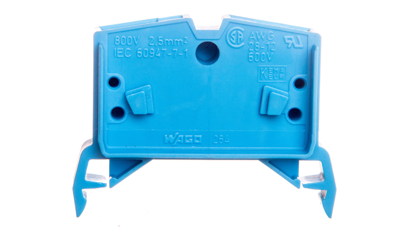 2-wire connector 2.5mm² blue 264-714