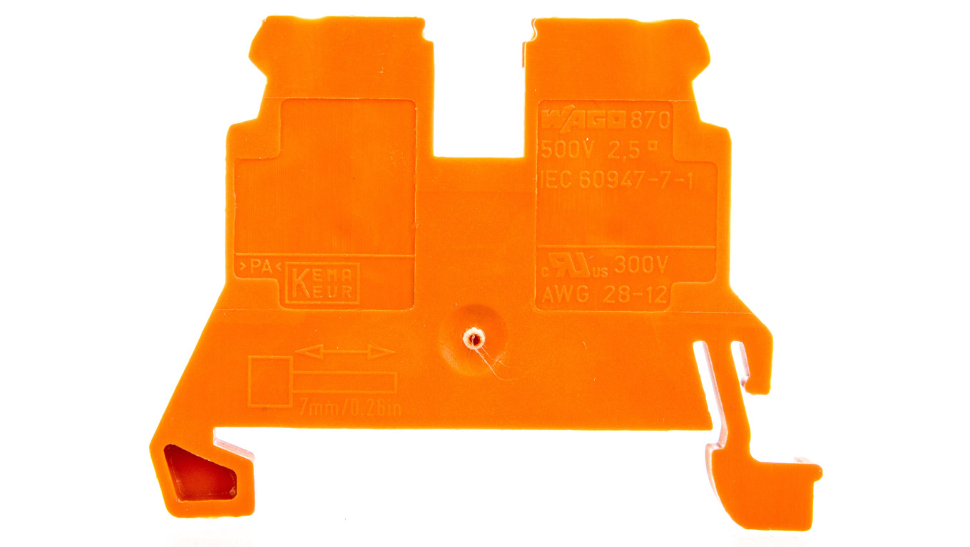 2-wire connector 2.5mm² orange 870-902