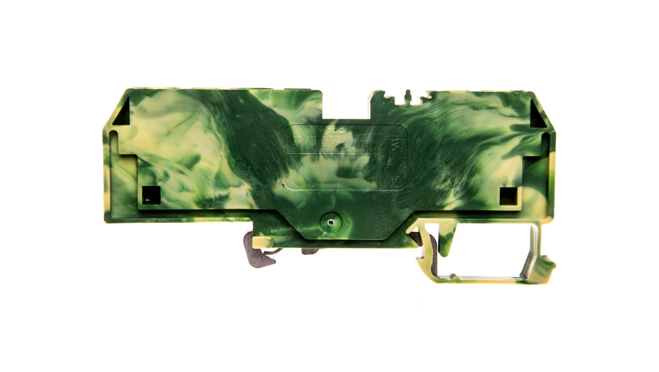 Connector 3-wire 10mm² yellow-green 284-687