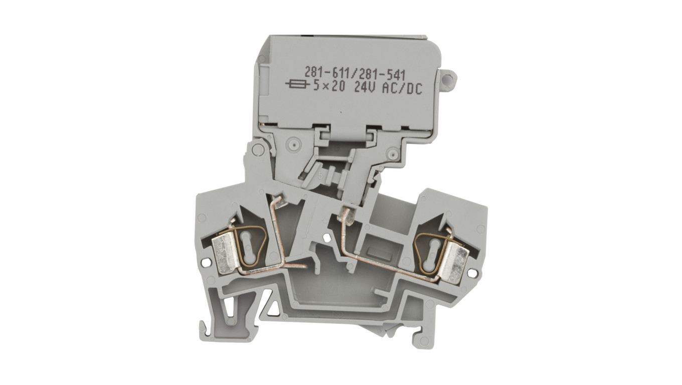 Fuse Fitting 4mm² Grey 10A 5x 20mm 281-611/281-541
