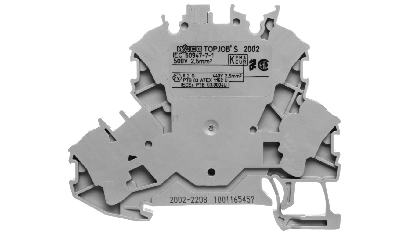 Rail Connector 2 Tier 2.5mm² L Grey 2002-2208 TOPJOBS