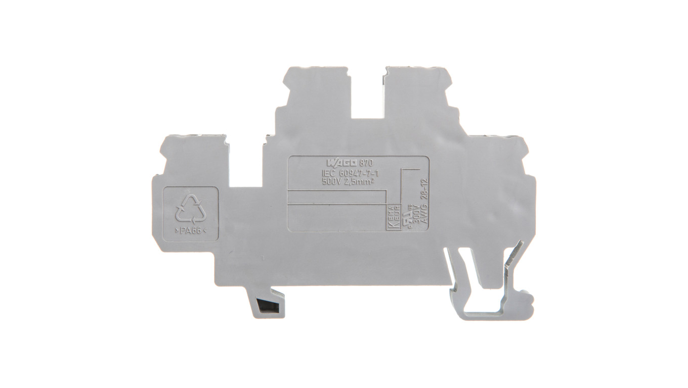 Rail Connector 2 Tier 2.5mm² L/L Grey 870-501