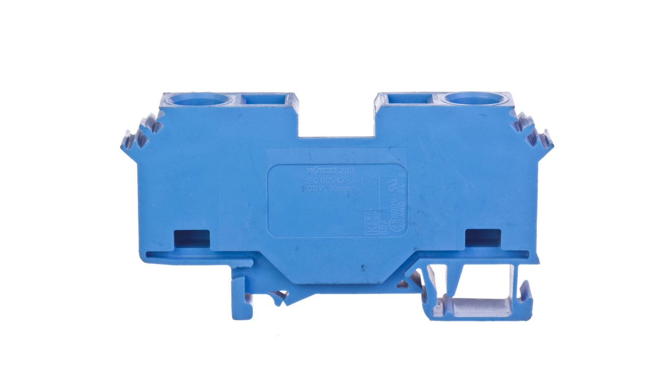 Rail Connector 2 Core 16mm² Blue 283-604