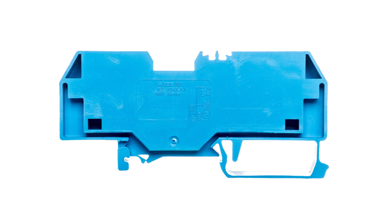 Rail Connector 2 Core 16mm² Blue 283-904