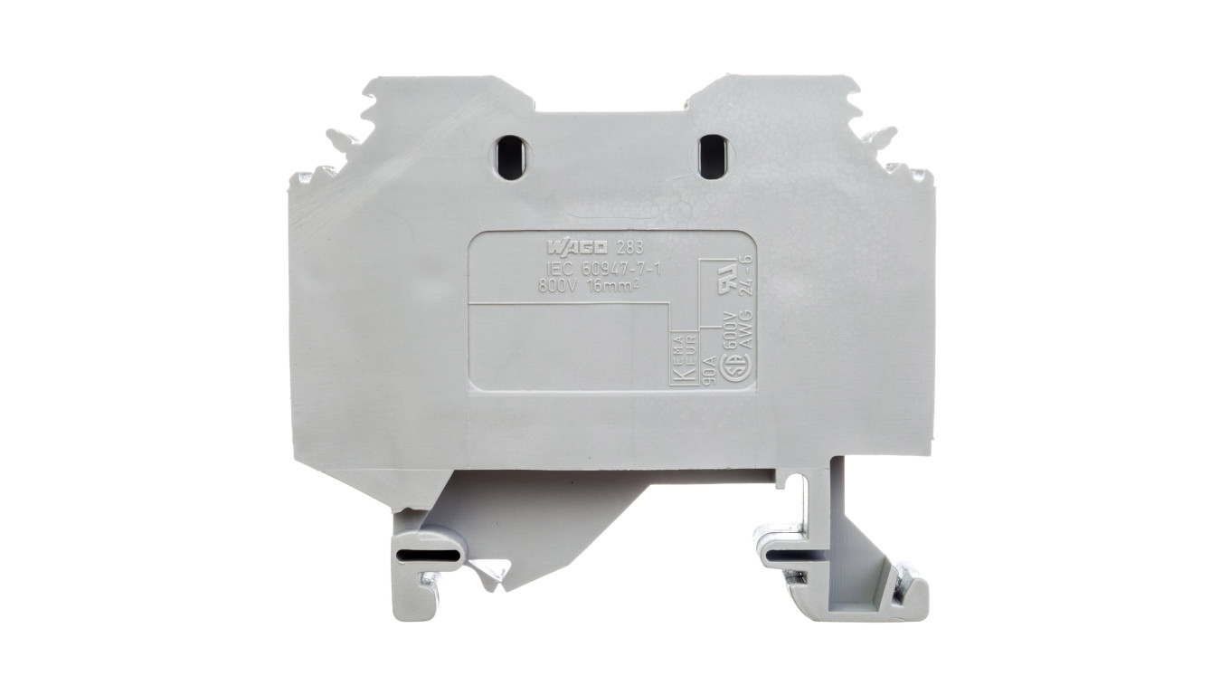 Rail Connector 2 Core 16mm² Grey 283-101
