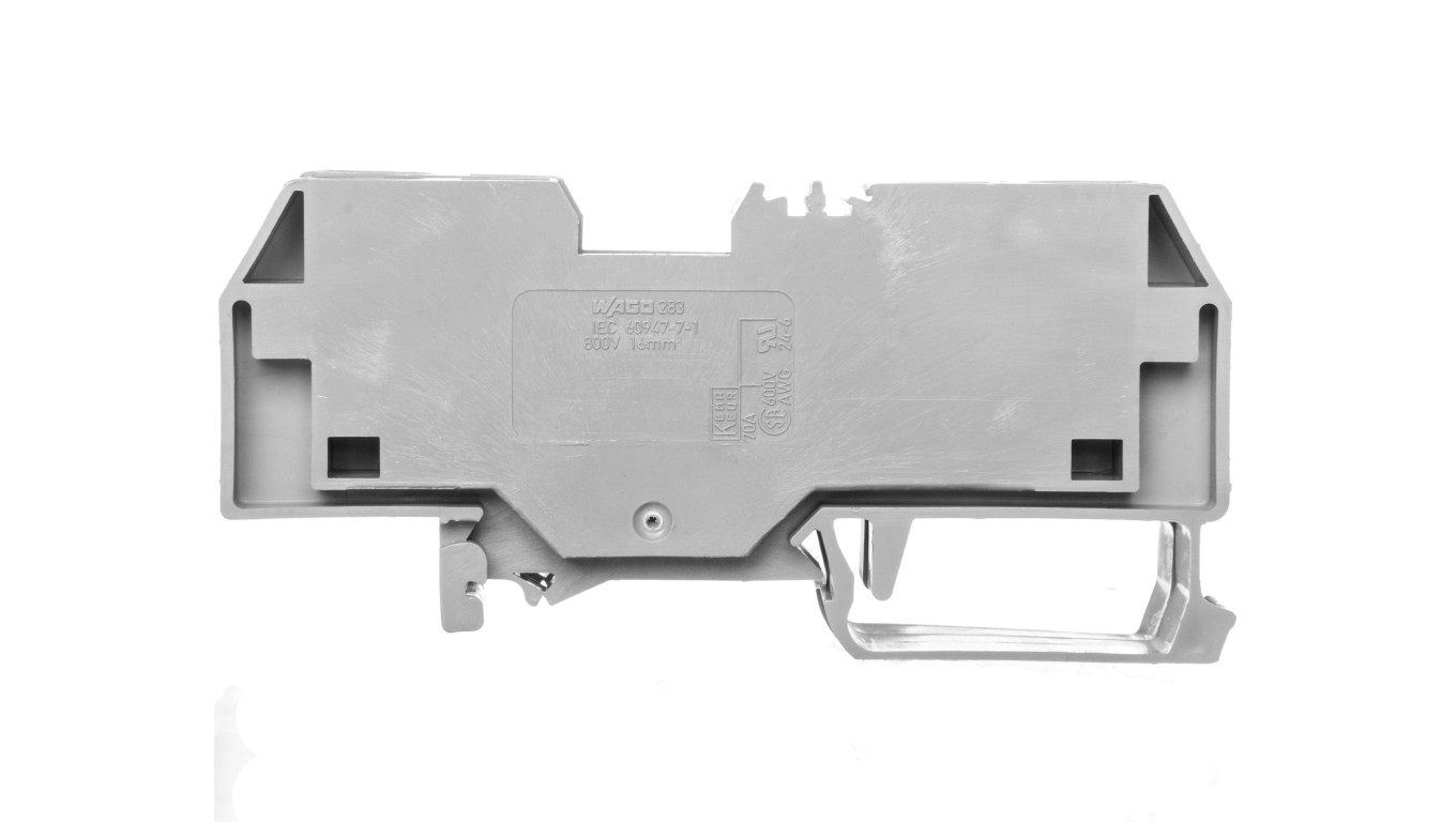 Rail Connector 2 Core 16mm² Grey 283-901
