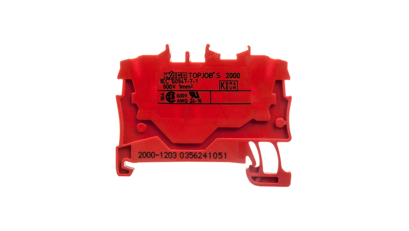 Rail Connector 2 Core 1.0mm² Red 2000-1203 TOPJOBS