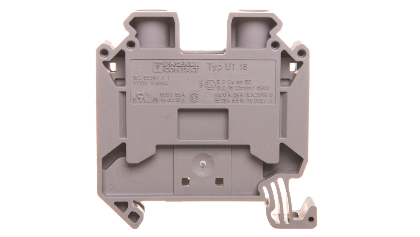Rail Connector 2 Core 1.5-25mm² Grey UT 16 3044199 BE1