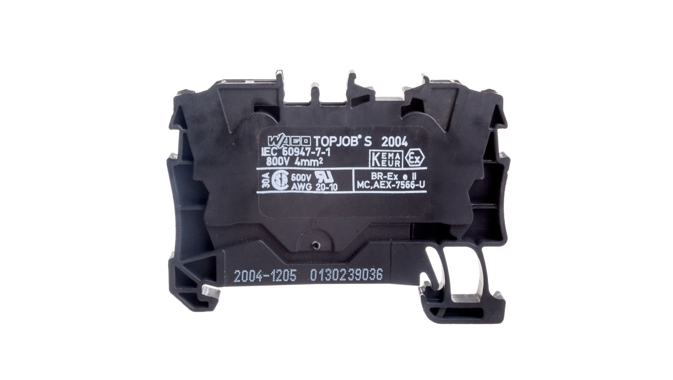 Rail Connector 2 Core 4mm² Black 2004-1205 TOPJOBS