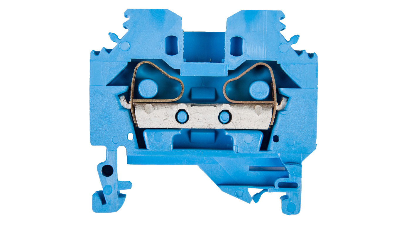 Rail Connector 2 Core 6mm² Blue 282-104