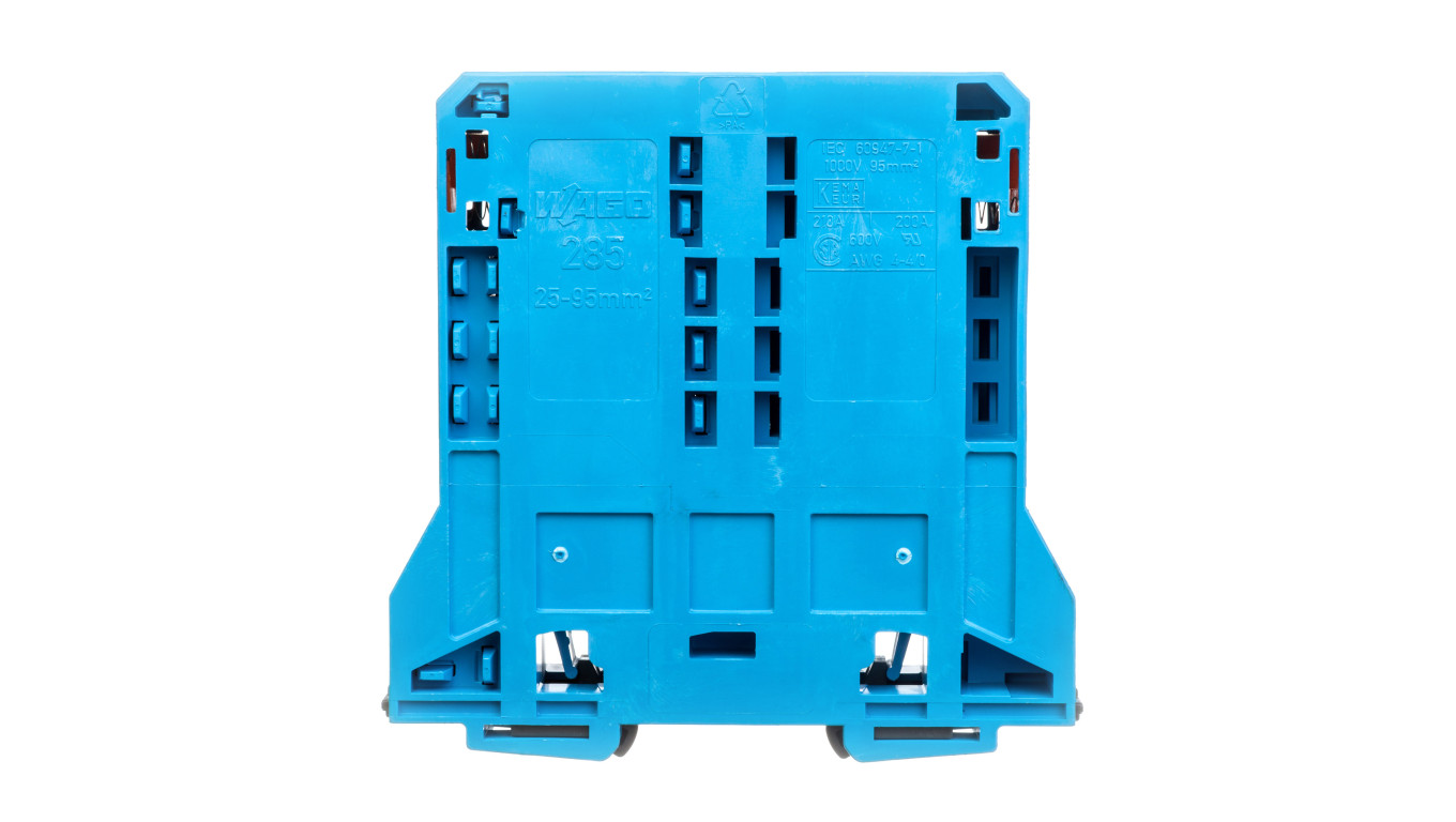 Rail Connector 2 Core 95mm² Blue 285-194