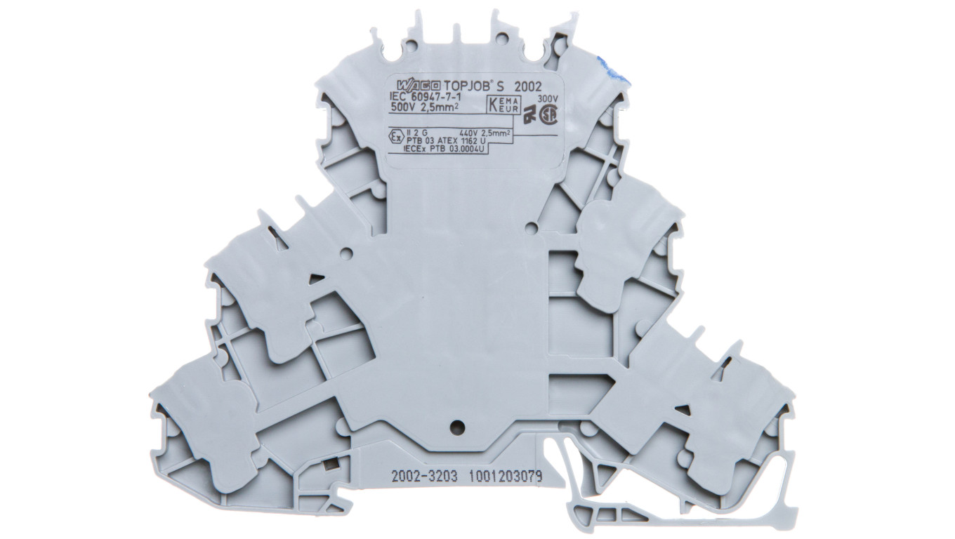 Rail Connector 3 Tier 2.5mm² L/L/N Grey 2002-3203 TOPJOBS