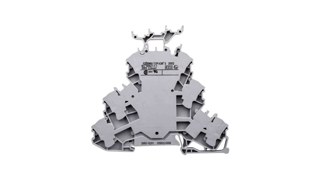 Rail Connector 3 Tier 2.5mm² Grey L/L/L TOPJOBS 2002-3231