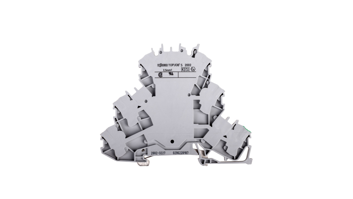 Rail Connector 3 Tier 2.5mm² Grey PE/L/L 2002-3227 TOPJOBS
