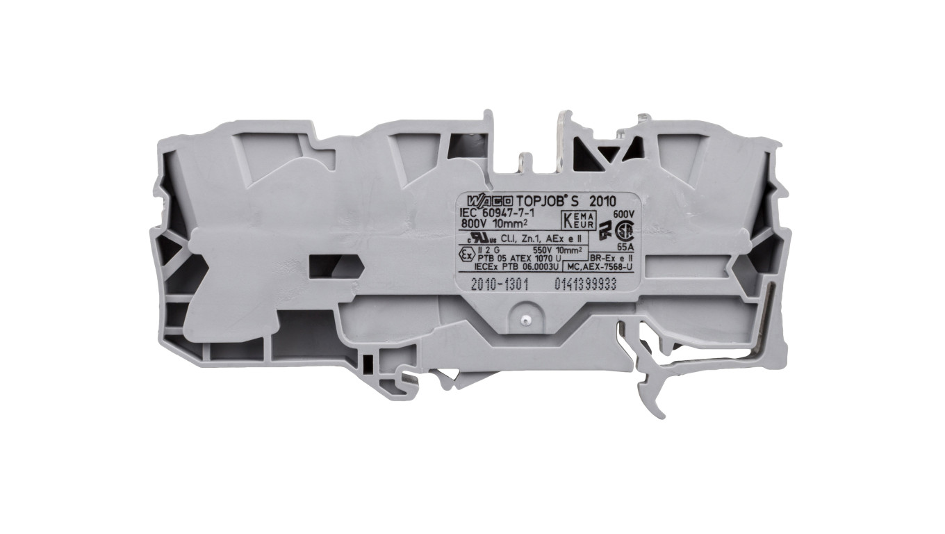 Rail Connector 3 Core 10mm² Grey 2010-1301 TOPJOBS
