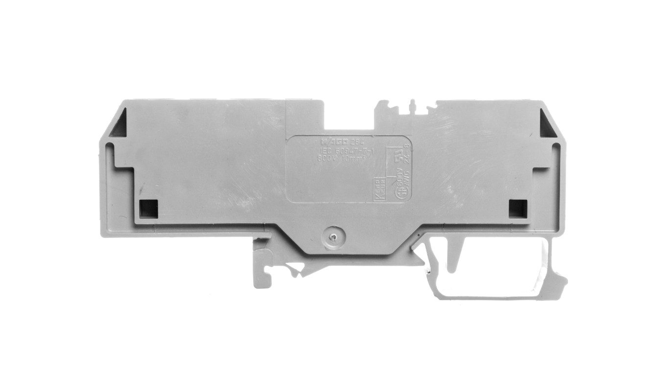 Rail Connector 3 Core 10mm² Grey 284-681