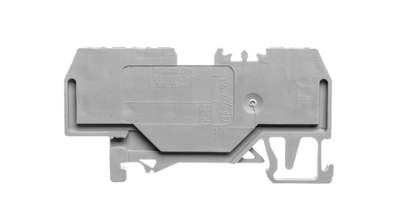 Rail Connector 3 Core 1.5mm² Grey 279-681