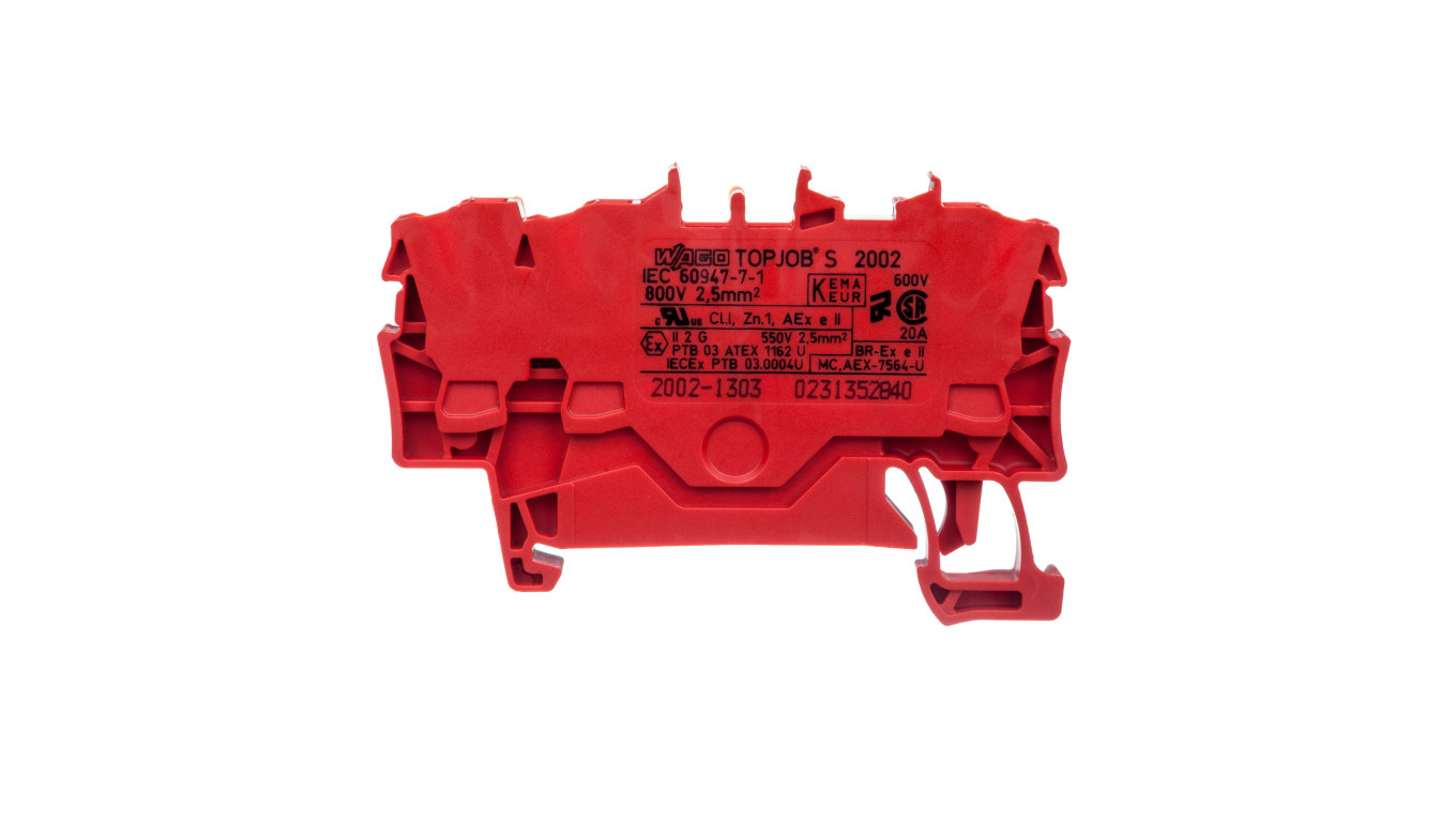 Rail Connector 3 Core 2.5mm² Red Topjobs 2002-1303