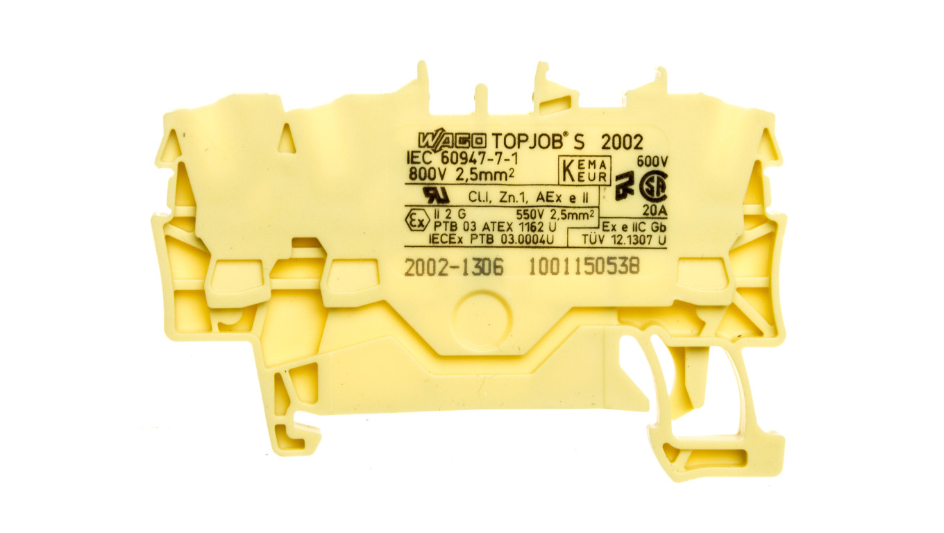 Rail Connector 3 Core 2.5mm² Yellow Topjobs 2002-1306