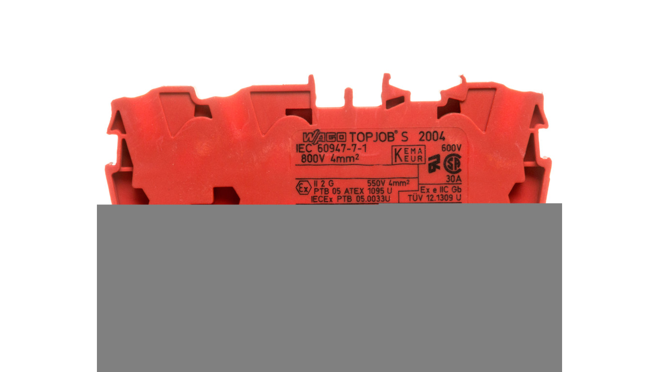 Rail Connector 3 Core 4mm² Red 2004-1303 TOPJOBS