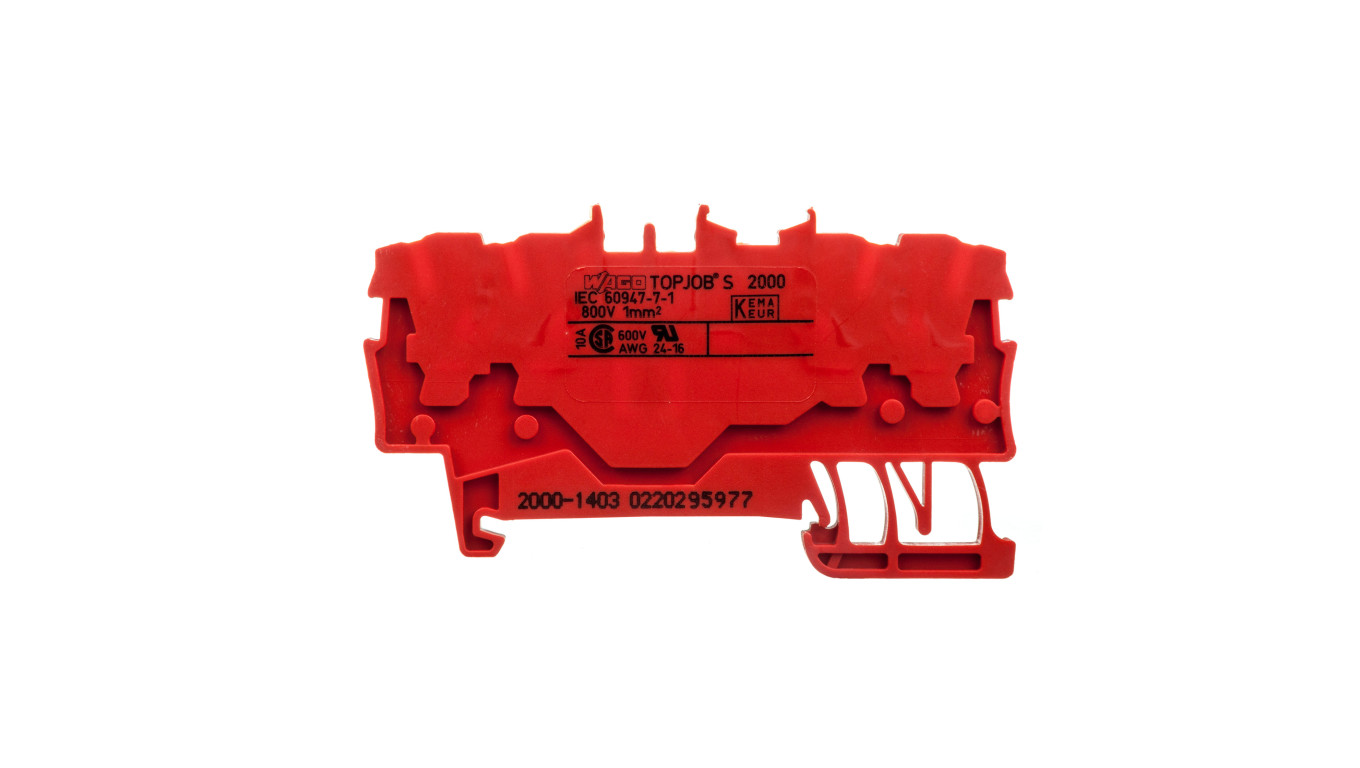 Rail Connector 4 Core 1.0mm² Red 2000-1403 TOPJOBS