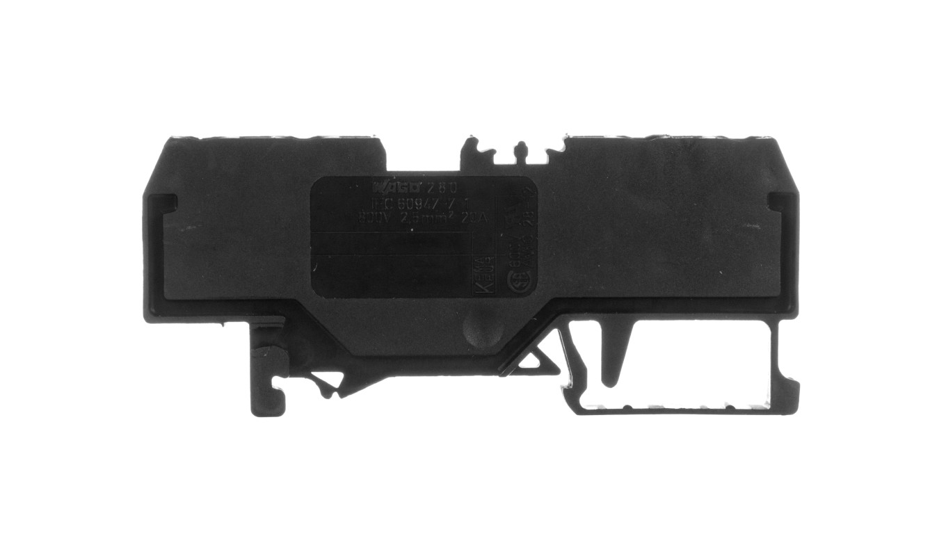 Rail Connector 4 Core 2.5mm² Black 280-831