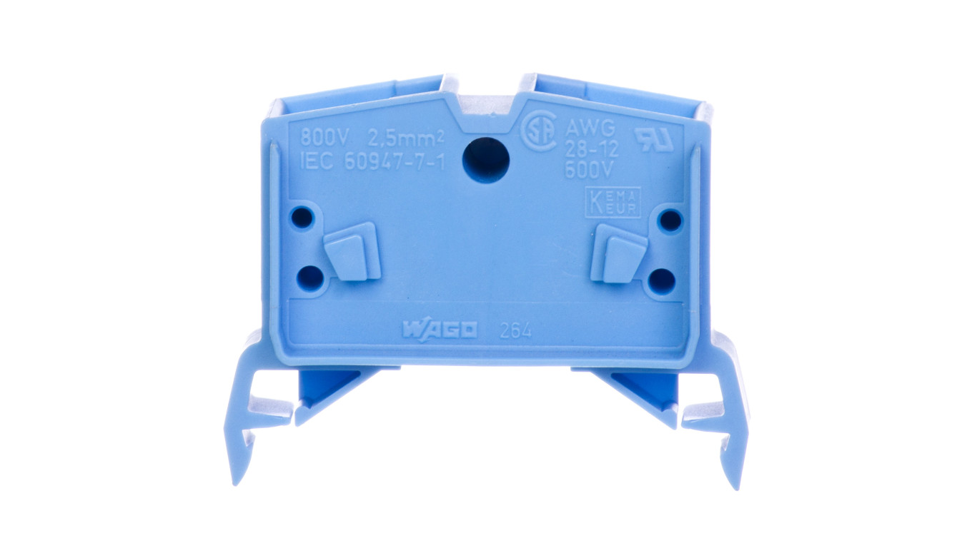 Rail Connector 4 Core 2.5mm² Blue 264-734