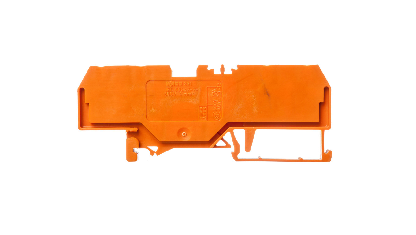 Rail Connector 4 Core 4mm² Orange 281-653