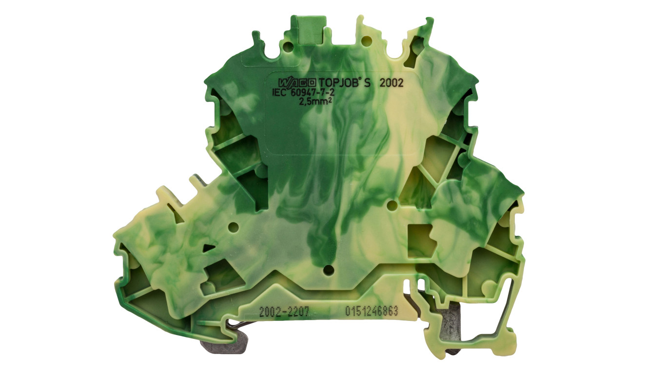 Guard rail connector 2.5mm² yellow-green 2002-2207 TOPJOBS