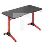 Biurko gamingowe czarno-czerwone NanoRS 100kg max, wysokość 750mm, podświetlenie LED RGB, RS701